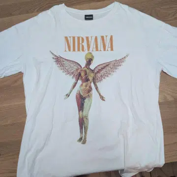 NIRVANA In Utero 티셔츠 화이트 커트 코베인