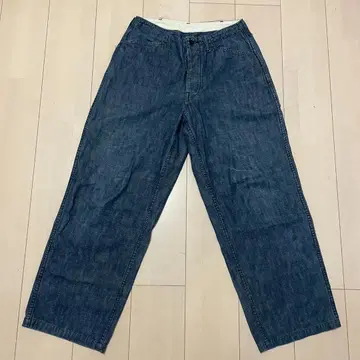 [ EVISU ] 와이드 데님 팬츠 W32