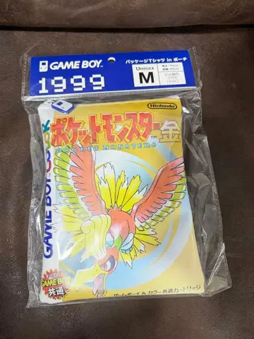 GAME BOY 포켓몬스터 금 패키지 T셔츠 M