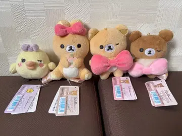 [새상품] 리락쿠마 Makeup Rilakkuma 테노리 봉제 인형 4개