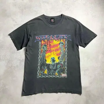90s MEGADETH 1998 카오스 코믹스 밴드 T셔츠 USA제
