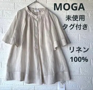 [미사용 택 포함] MOGA 모가 비기 로얄 라미 블라우스 린넨100%