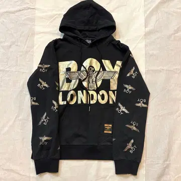 BOY LONDON 후드티 블랙 골드 로고