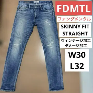 FDMTL 팬더멘탈 데미지 가공 스트레치 스키니 W30