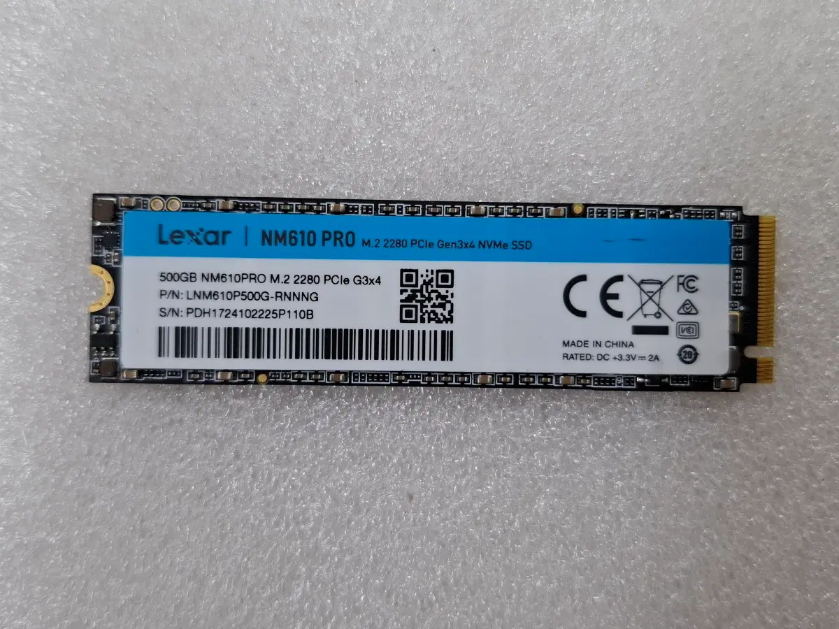 컴퓨터 Lexar SSD NM610PRO M.2 NVME SSD 500G | 브랜드 중고거래 