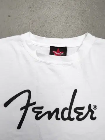 Fender 반팔 T셔츠 [ M ] 화이트 스파게티 로고