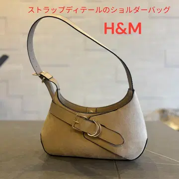 H&M 스트랩 디테일 숄더백 베이지