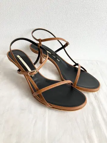 브렌타 BRENTA 스트랩 샌들 23cm 사이즈 36 카멜 브라운