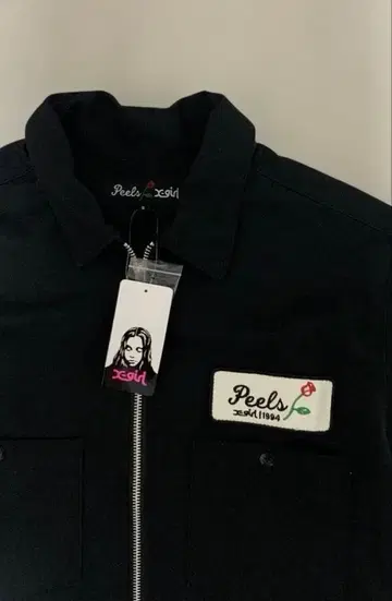X-girl x Peels ZIP UP CROPPED 셔츠