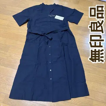 무인양품 반팔 셔츠 원피스 블랙 S