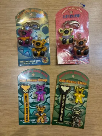 Grateful Dead Bear 키링 스트랩 4세트