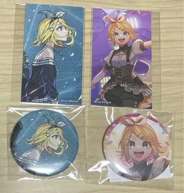 카가미네 린 레오니 원더쇼 CD 특전 캔뱃지 트레이딩 카드