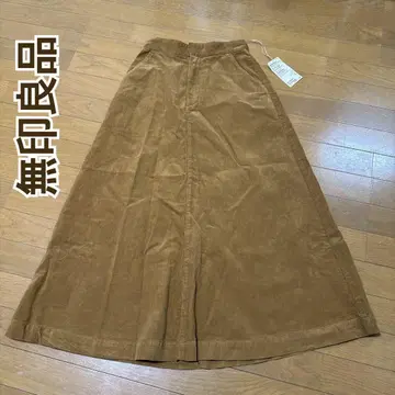 무인양품 코듀로이 플레어 스커트