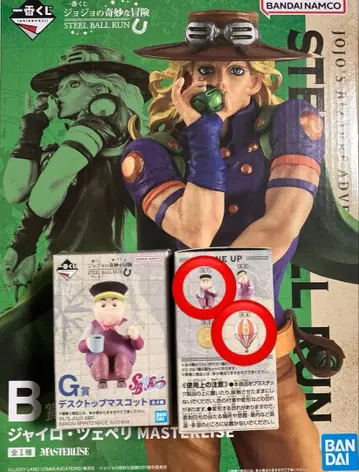 죠죠 제일복권 B상 자이로 체펠리 G상 데스크탑 마스코트 x 2