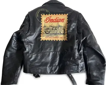 Indian Motorcycle 디자인 가죽 라이더 자켓 L