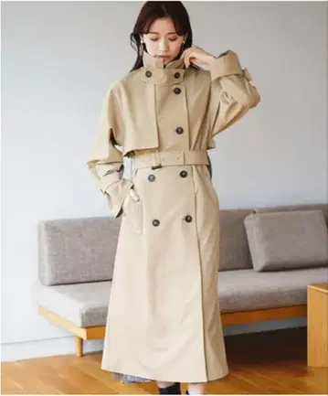 mysty woman 3WAY 라펠 칼라 트렌치