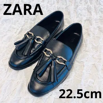 [새상품급] ZARA 자라 금장 장식 태슬 로퍼 블랙 35 블랙