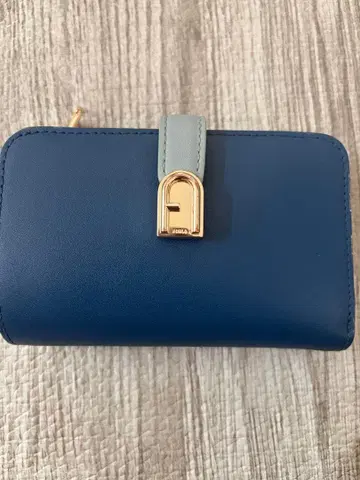 FURLA 이단 접이식 지갑 블루