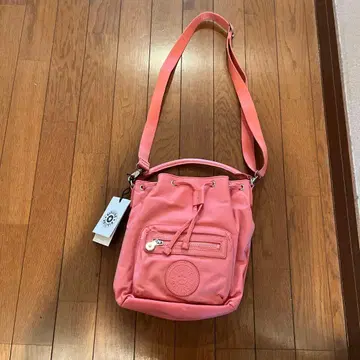 미사용 키플링 Kipling 버킷백 백팩 핑크