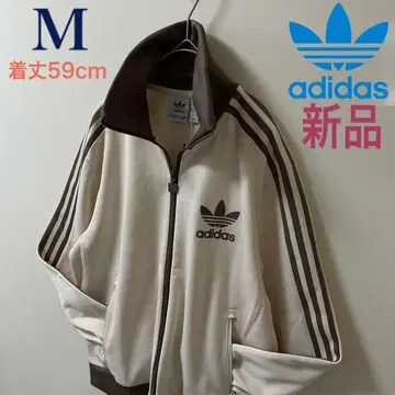 새상품 M 여성 아디다스 트랙 자켓 저지 탑 브라운 베이지 브라운