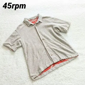 45R 45rpm 오픈 카라 리버서블 셔츠 파일 원단 반다나 패턴