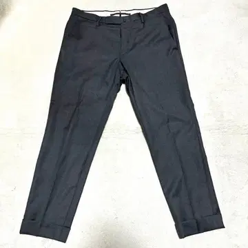 INCOTEX SUPER100s 울 슬랙스 그레이 44 V 슬릿