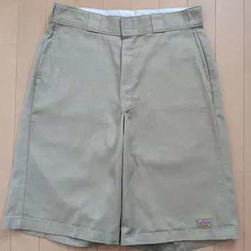 Dickies 하프 팬츠 W32 카키 IDEAL 지퍼 멕시코제