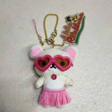 코리락쿠마 하와이 알로하 봉제 인형 홀더 키링