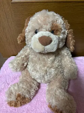 템퍼 강아지 봉제 인형 베이지 브라운