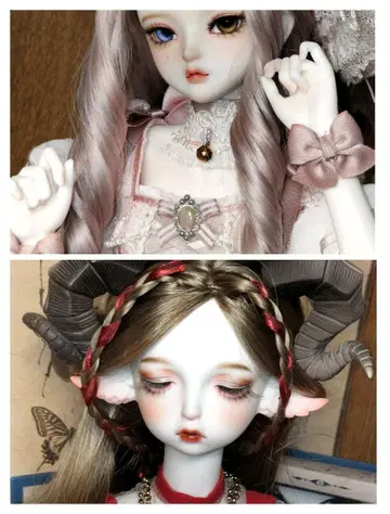 어레인지 인형 가발 2종 묶음 판매 (7-8inch)