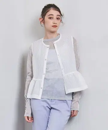 UNITED ARROWS 에어리 자카드 베스트