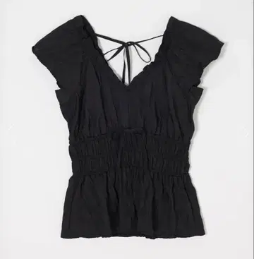 moussy WRINKLE RUFFLE SLEEVE 블라우스