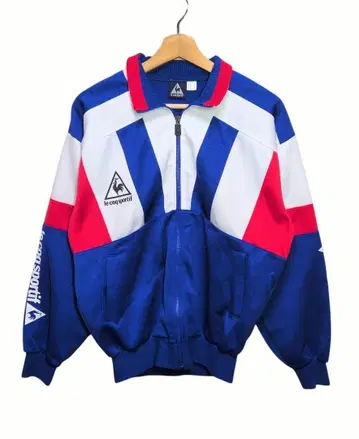 90s 일본제 le coq sportif 트랙 자켓 트리콜로르 컬러