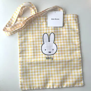 미피 깅엄 체크 토트백