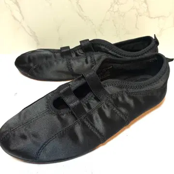 ZARA 더블 스트랩 플랫슈즈 새틴 밸리 슈즈 23.5