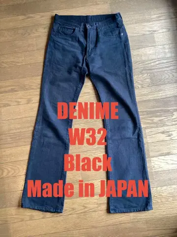드님 SHINS기 블랙 데님 W32 일본제 블랙 탭