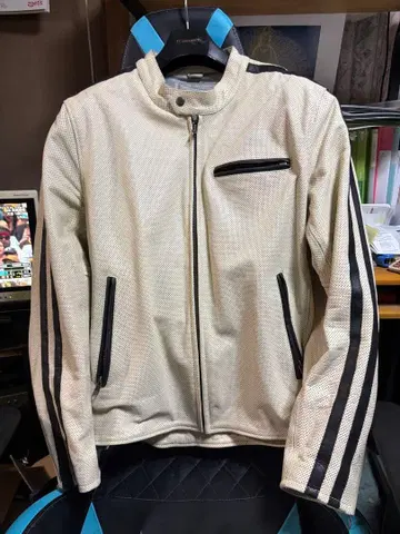 DEGNER 펀칭 가죽 라이더 자켓 XL