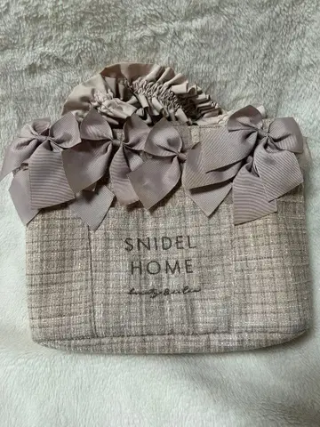 SNIDEL HOME 리본 포함 트위드 토트백