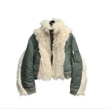 sacai 24AW faux fur 나일론 블루종 MA-1 자켓