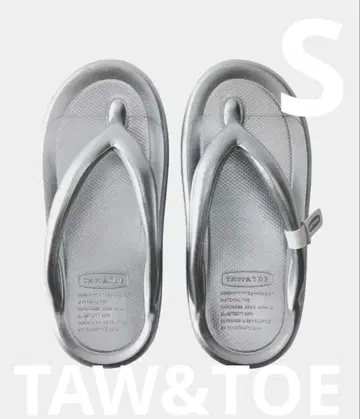TAW&TOE ZERO VITY 플립플랍 샌들 실버