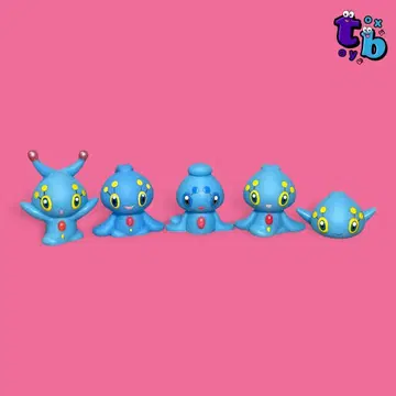 포켓몬 키즈 [마나피 4점/피오네] 손가락 인형 피규어 No.C924