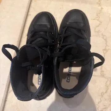 CONVERSE ALL STAR 하이컷 레더풍 22c 블랙