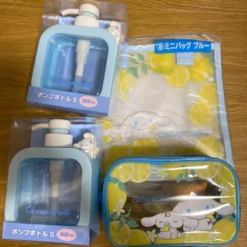 시나모롤 펌프 보틀 S 300mL, 미니백, 파우치