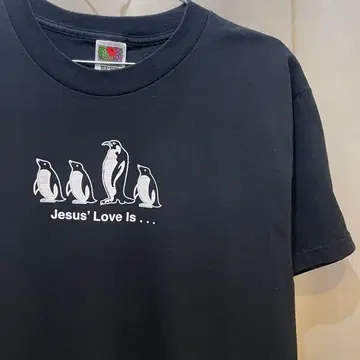 Fruit of the Loom BEST 펭귄 JESUS 티셔츠 L