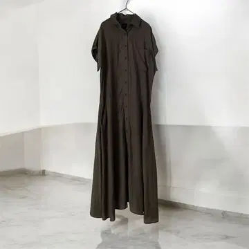 스픽 앤 스팬 플레어 실루엣 셔츠 원피스 마 혼방