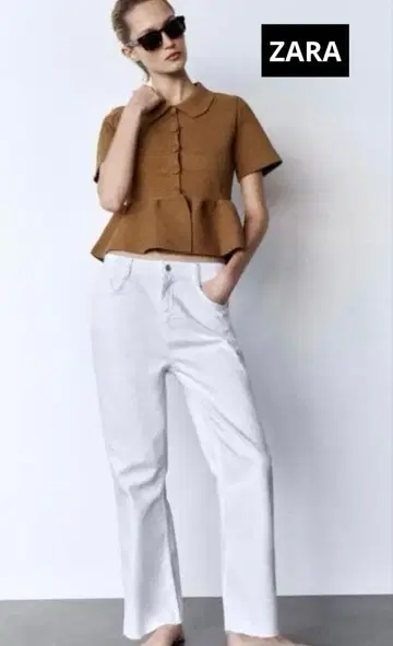 ZARA 니트 페플럼 가디건