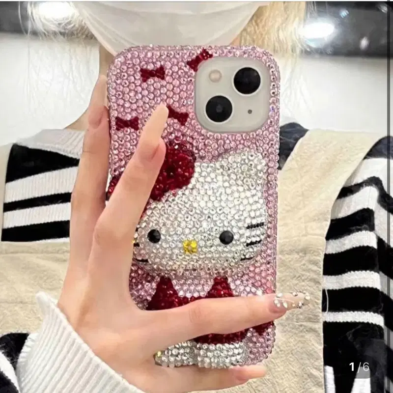 헬로키티 큐빅 아이폰케이스