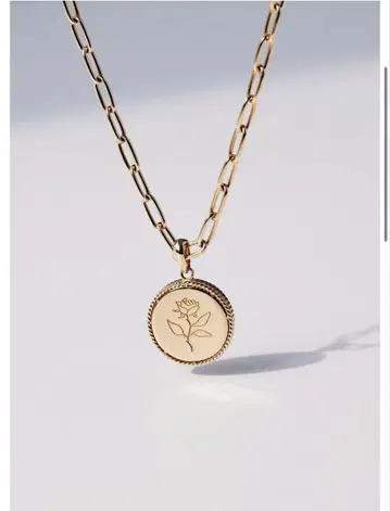 Rose coin necklace-EMF protection 50cm