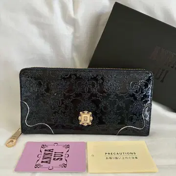 ANNA SUI 라운드 지퍼 장지갑 루미 네이비