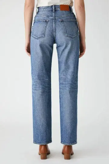 moussy 플레인 청바지 스트레이트 블루